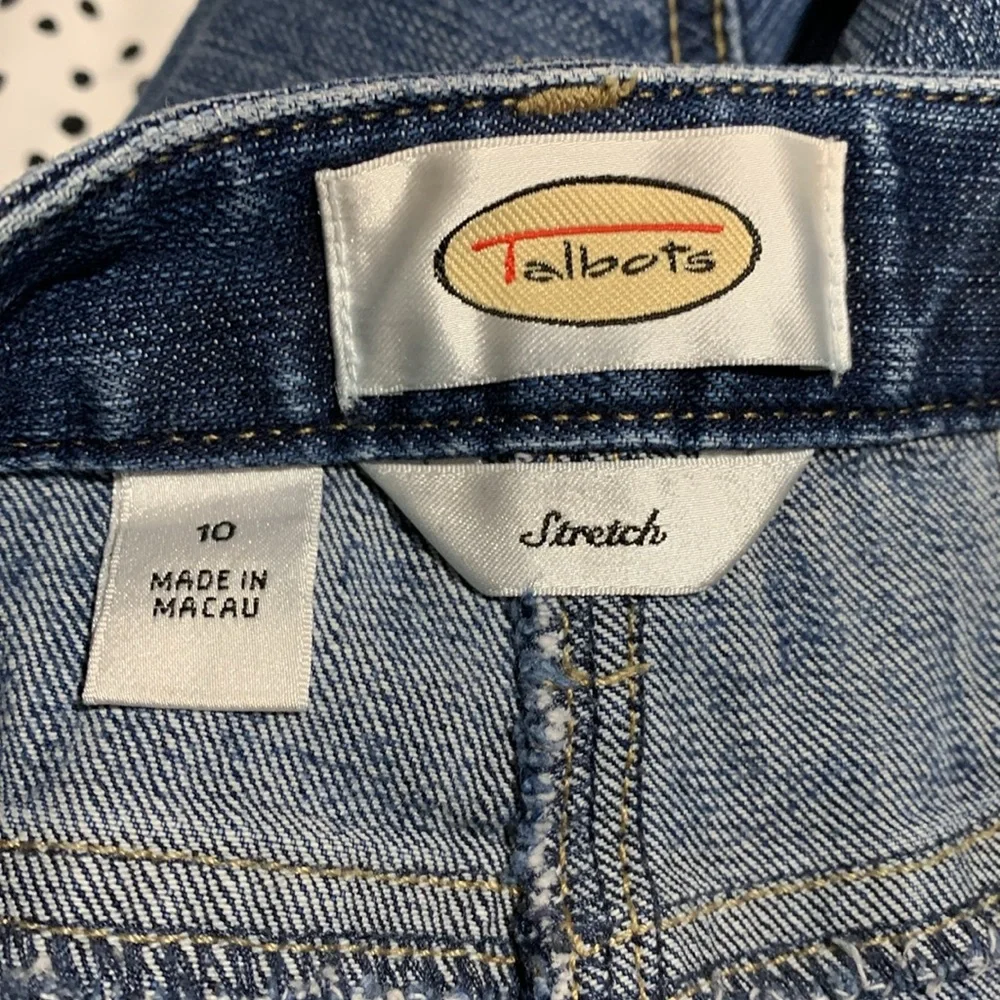 Talbots Jeans Capris Pants 10 Blue Stretch 4-Pockets Cotton Spandex - Picture 11 of 12